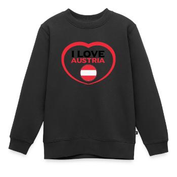 j'aime Autriche - Sweat Premium enfant bio - noir - Devant - AI Model Kid Female (0cm)