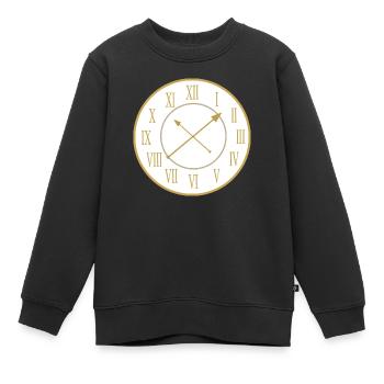 Magische goldene Uhr - Kinder Premium Organic Sweatshirt - Schwarz - Vorne - AI Model Kid Female (0cm)