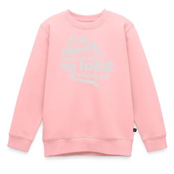 Mon visage le fera certainement - Sweat Premium enfant bio - rose - Devant - AI Model Kid Female (0cm)