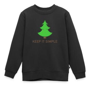 Christmas tree - Kids Premium Organic Sweatshirt - black - Front - AI Model Kid Female (0cm)