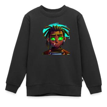 Gamer - Kinder Premium Organic Sweatshirt - Schwarz - Vorne - AI Model Kid Female (0cm)