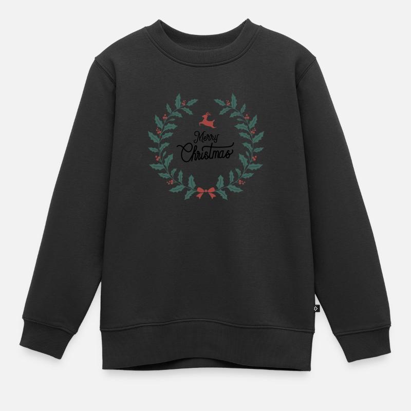 Noël1 - Sweat Premium enfant bio - noir