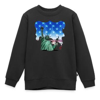 Statue of Liberty, USA - Kids Premium Organic Sweatshirt - black - Front - AI Model Kid Female (0cm)