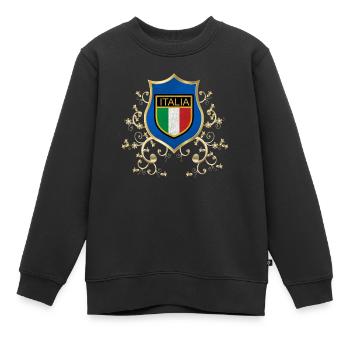 Italie Italie Italie Rome Europe Italie Italie Milan - Sweat Premium enfant bio - noir - Devant - AI Model Kid Female (0cm)