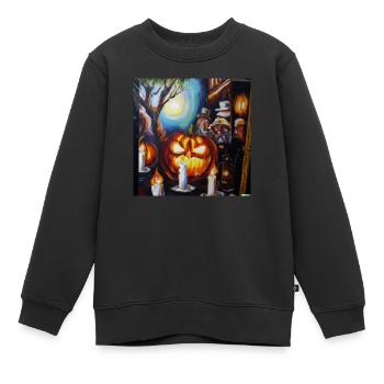 Le bal des citrouilles 2 - Sweat Premium enfant bio - noir - Devant - AI Model Kid Female (0cm)