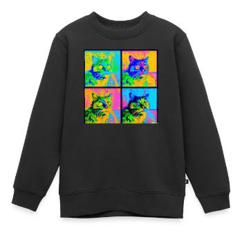 Andy 2 - Kinder Premium Organic Sweatshirt - Schwarz - Vorne - AI Model Kid Female (0cm)