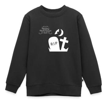 tombe RIP pierre tombale d'halloween - Sweat Premium enfant bio - noir - Devant - AI Model Kid Female (0cm)