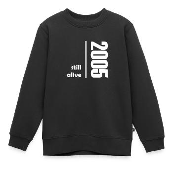 2005 still alive white - Kinder Premium Organic Sweatshirt - Schwarz - Vorne - AI Model Kid Female (0cm)