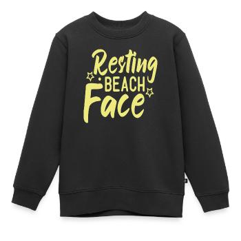 Repos face à la plage - Sweat Premium enfant bio - noir - Devant - AI Model Kid Female (0cm)