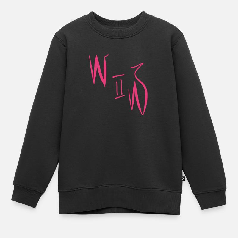 Abstraction violette - Sweat Premium enfant bio - noir