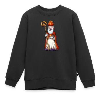 Sankt Nikolaus - Kinder Premium Organic Sweatshirt - Schwarz - Vorne - AI Model Kid Female (0cm)