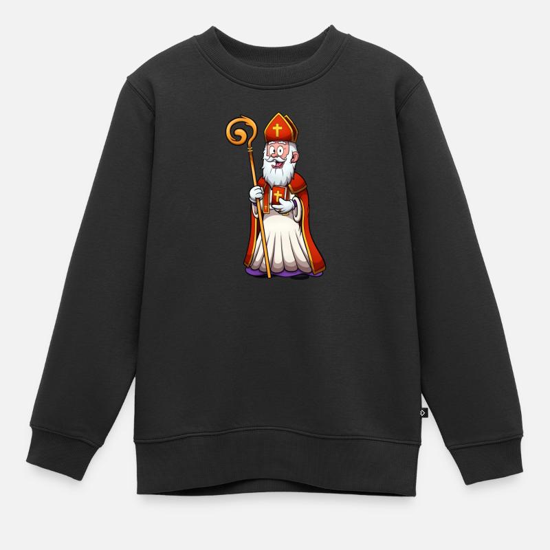 Saint Nicolas - Sweat Premium enfant bio - noir