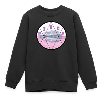 Friede - Kinder Premium Organic Sweatshirt - Schwarz - Vorne - AI Model Kid Female (0cm)