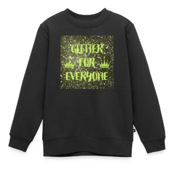 Glitter, Glitzer, Funkeln - Kinder Premium Organic Sweatshirt - Schwarz - Vorne - AI Model Kid Female (0cm)