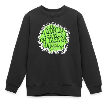 Dinosaur present idea fun Christmas present dino - Kids Premium Organic Sweatshirt - black - Front - AI Model Kid Female (0cm)