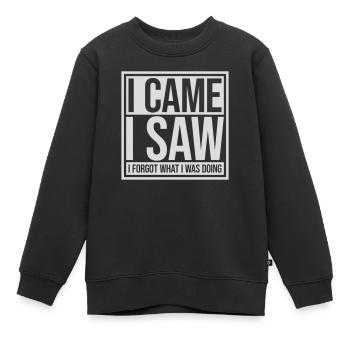 I came saw forget - Kinder Premium Organic Sweatshirt - Schwarz - Vorne - AI Model Kid Female (0cm)