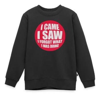 I came saw forget - Kinder Premium Organic Sweatshirt - Schwarz - Vorne - AI Model Kid Female (0cm)