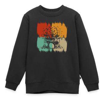 Schlagzeug Schlagzeuger Schlagzeug Schlagzeuger - Kinder Premium Organic Sweatshirt - Schwarz - Vorne - AI Model Kid Female (0cm)