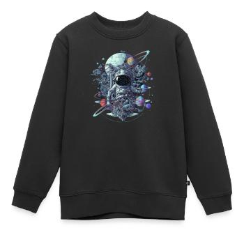 Astronaute - Sweat Premium enfant bio - noir - Devant - AI Model Kid Female (0cm)