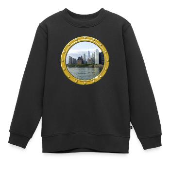 New York-Manhattan - Kinder Premium Organic Sweatshirt - Schwarz - Vorne - AI Model Kid Female (0cm)