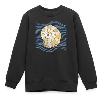 Shell - Kids Premium Organic Sweatshirt - black - Front - AI Model Kid Female (0cm)