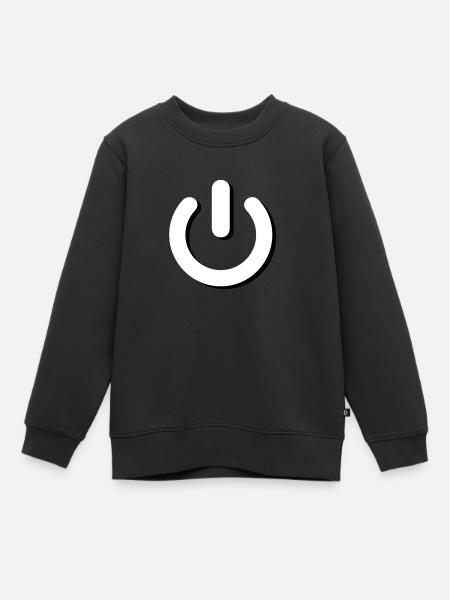 Superpuissance ⏻ - Sweat Premium enfant bio - noir
