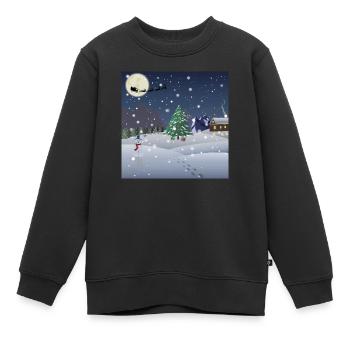 Holy illustration - Kids Premium Organic Sweatshirt - black - Front - AI Model Kid Female (0cm)