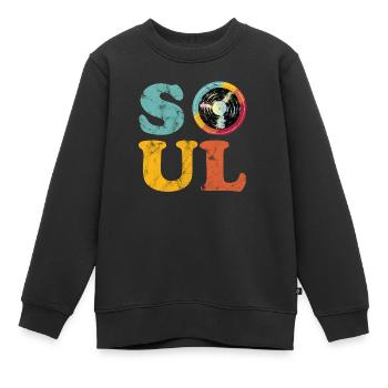Soul Retro - Kinder Premium Organic Sweatshirt - Schwarz - Vorne - AI Model Kid Female (0cm)