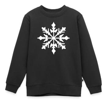 Flocon de neige Neige Hiver Noël Vecteur 9 - Sweat Premium enfant bio - noir - Devant - AI Model Kid Female (0cm)