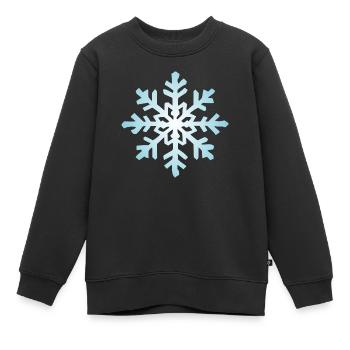 Schneeflocke Schnee Winter Weihnachten farbig 2 - Kinder Premium Organic Sweatshirt - Schwarz - Vorne - AI Model Kid Female (0cm)
