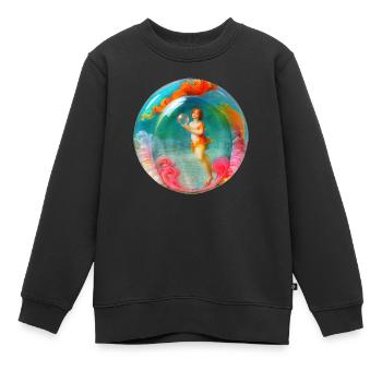 venus in der seifenblase - Kinder Premium Organic Sweatshirt - Schwarz - Vorne - AI Model Kid Female (0cm)