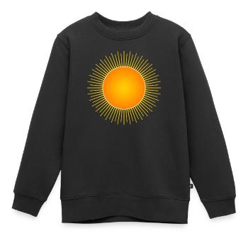 Sonne - Kinder Premium Organic Sweatshirt - Schwarz - Vorne - AI Model Kid Female (0cm)