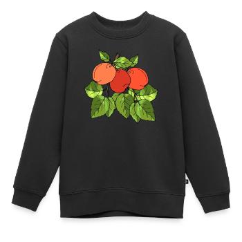 Apples - Kids Premium Organic Sweatshirt - black - Front - AI Model Kid Female (0cm)