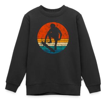 Skateboarder Skateboard Skater Skate Skateing - Sweat Premium enfant bio - noir - Devant - AI Model Kid Female (0cm)