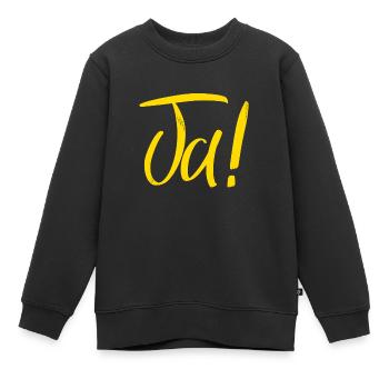 Ja ! - Kinder Premium Organic Sweatshirt - Schwarz - Vorne - AI Model Kid Female (0cm)