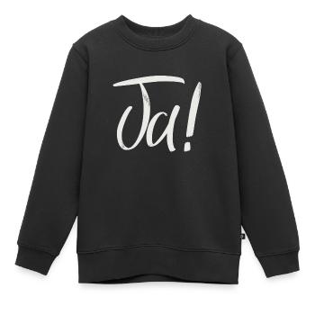 Ja ! - Kinder Premium Organic Sweatshirt - Schwarz - Vorne - AI Model Kid Female (0cm)