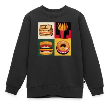 MENU ALL OF FAME - Sweat Premium enfant bio - noir - Devant - AI Model Kid Female (0cm)