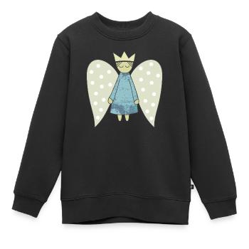 Der Flug des Weihnachtsengels - Kinder Premium Organic Sweatshirt - Schwarz - Vorne - AI Model Kid Female (0cm)