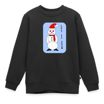 Let it snow - Kinder Premium Organic Sweatshirt - Schwarz - Vorne - AI Model Kid Female (0cm)
