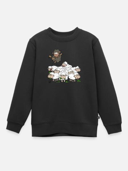 Mouton noir - Sweat Premium enfant bio - noir