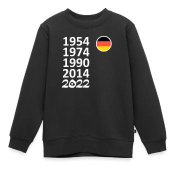 Coupe du monde, 2022, Football, Allemagne - Sweat Premium enfant bio - noir - Devant - AI Model Kid Female (0cm)