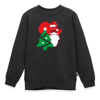 Merry Christmas - Sweat Premium enfant bio - noir - Devant - AI Model Kid Female (0cm)
