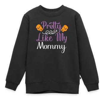 Pretty like my Mommy - Kinder Premium Organic Sweatshirt - Schwarz - Vorne - AI Model Kid Female (0cm)