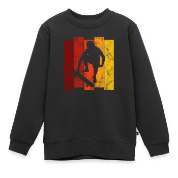 Skateboarder Skateboard Skater Skate Skateing - Kids Premium Organic Sweatshirt - black - Front - AI Model Kid Female (0cm)