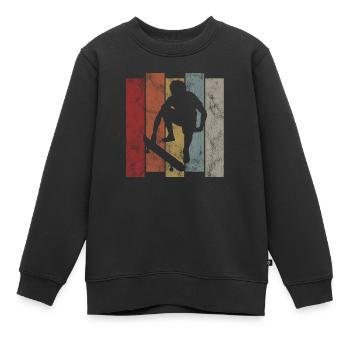 Skateboarder Skateboard Skater Skate Skateing - Kids Premium Organic Sweatshirt - black - Front - AI Model Kid Female (0cm)