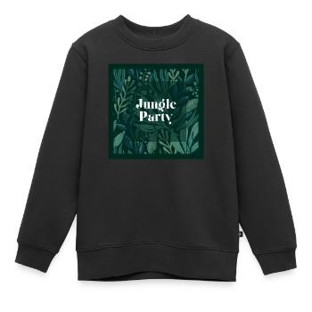 Jungle Party - Kinder Premium Organic Sweatshirt - Schwarz - Vorne - AI Model Kid Female (0cm)
