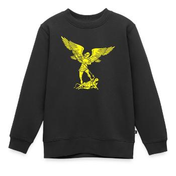Michael Erzengel Heiliger Christlicher Engel Heiliger Heiliger Snkt - Kinder Premium Organic Sweatshirt - Schwarz - Vorne - AI Model Kid Female (0cm)