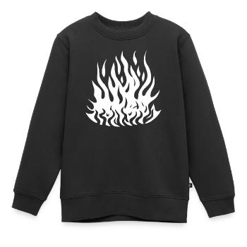 Feu de camp Camping Nature Feu de forêt à l’extérieur 11 - Sweat Premium enfant bio - noir - Devant - AI Model Kid Female (0cm)