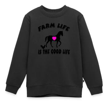 Bauernhof - Kinder Premium Organic Sweatshirt - Schwarz - Vorne - AI Model Kid Female (0cm)