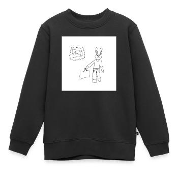 Jack le lapin - Sweat Premium enfant bio - noir - Devant - AI Model Kid Female (0cm)